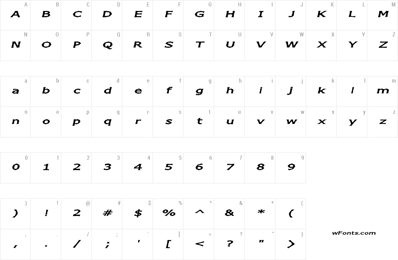 Chizz Wide Font