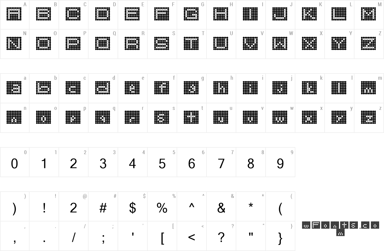 Backflash Inverted Font