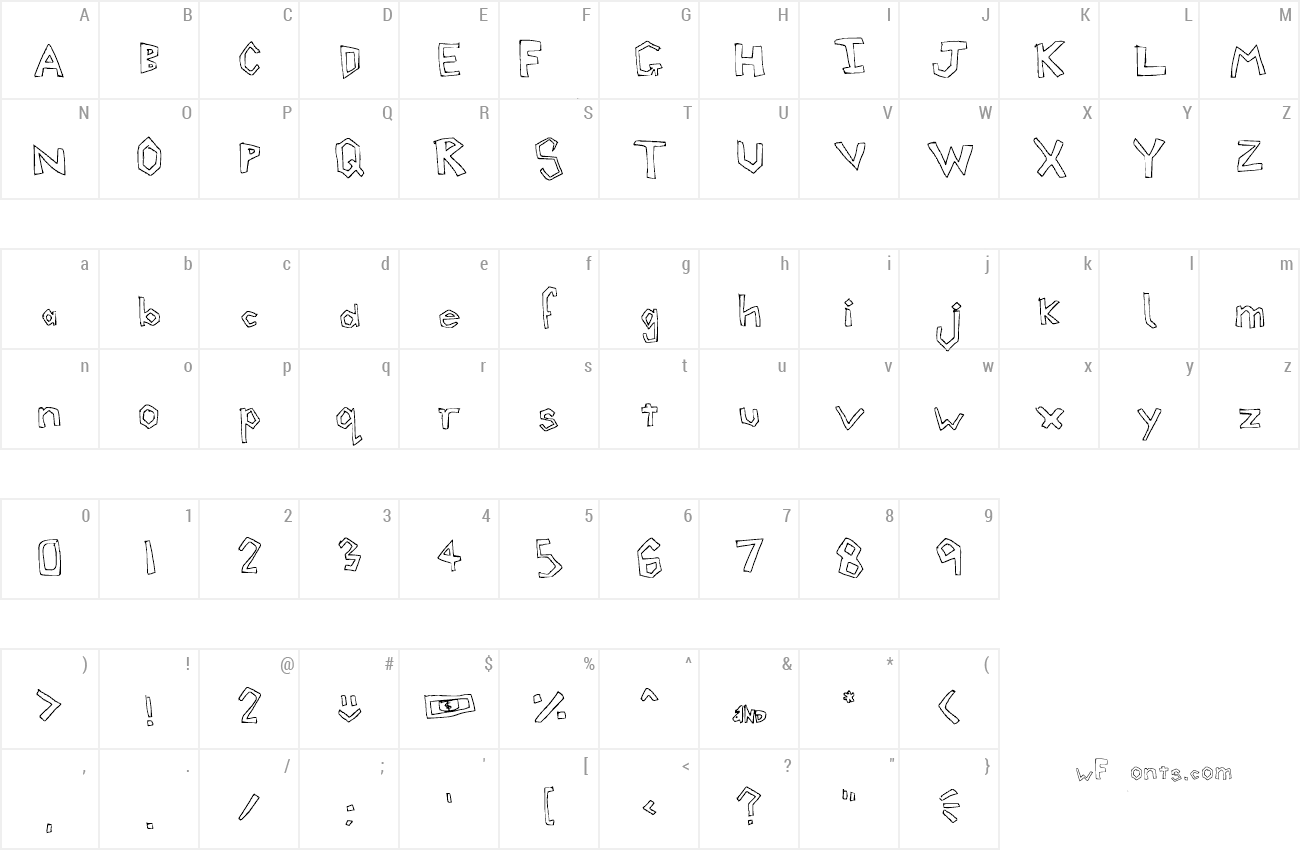 Triangular Blockage Font