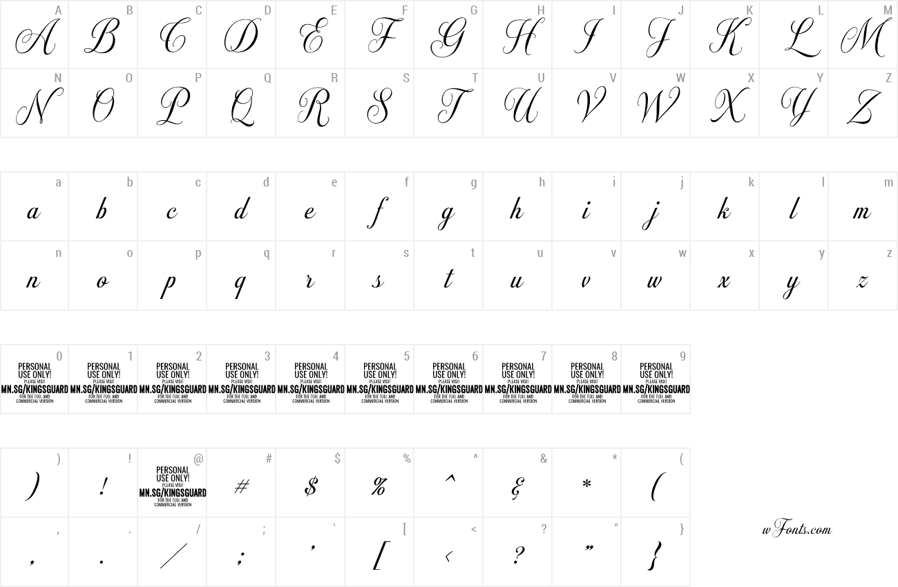 Kingsguard Calligraphy Font