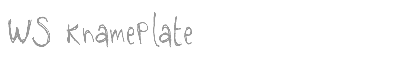 WS Kname Plate