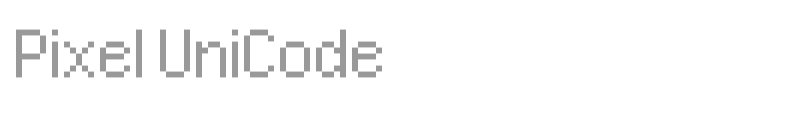 Pixel UniCode