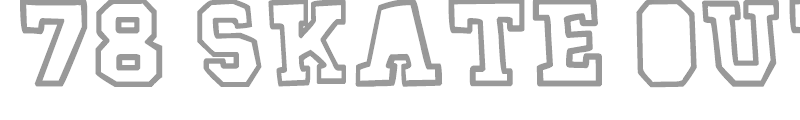 78 skate outline