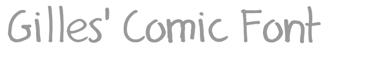 Gilles' Comic Font