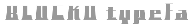 BLOCKO typeface