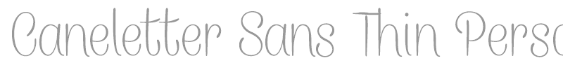 Caneletter Sans Personal Use