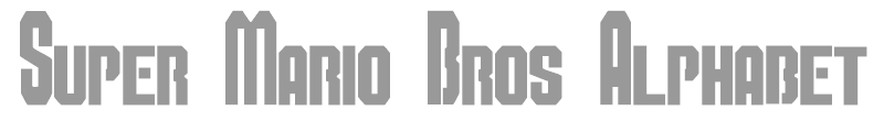 Super Mario Bros Alphabet