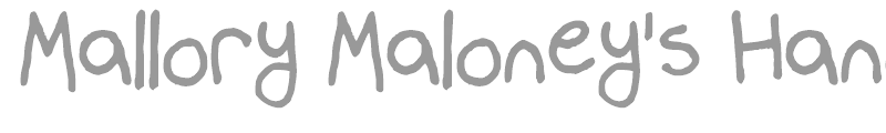 Mallory Maloney's Handwriting