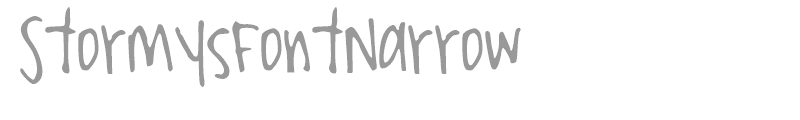 StormysFontNarrow