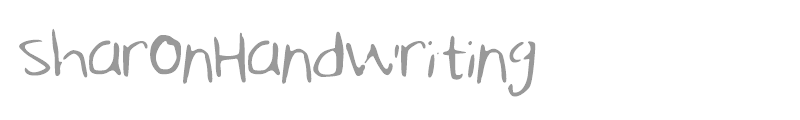SharonHandwriting
