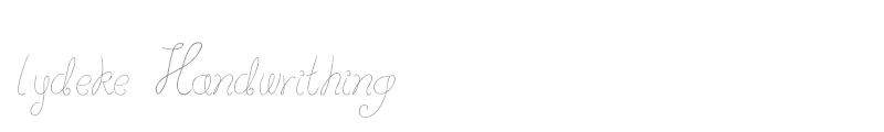 lydeke Handwrithing