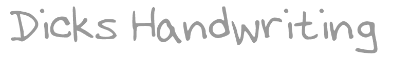 Dicks Handwriting