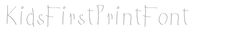 KidsFirstPrintFont