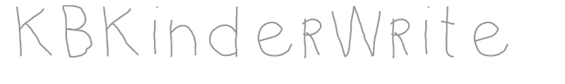 KBKinderWriteBold
