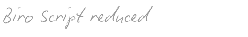 Biro Script reduced