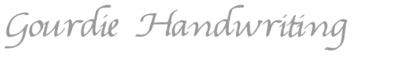 Gourdie Handwriting
