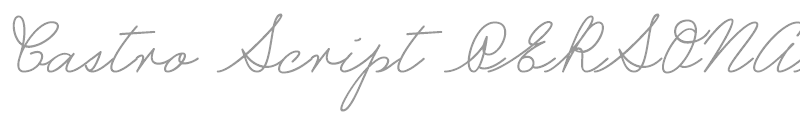 Castro Script PERSONAL USE ONLY