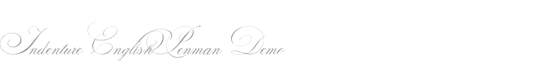 Indenture English Penman Demo
