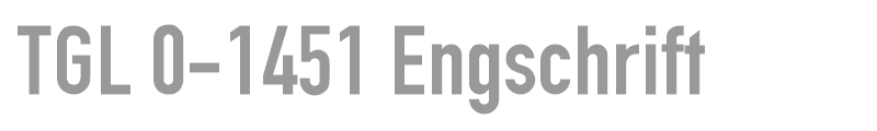 TGL 0-1451 Engschrift