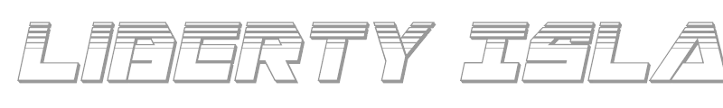 Liberty Island Outline Italic