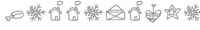 Lettertype Mies Christmas Icons