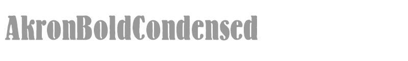 AkronBoldCondensed