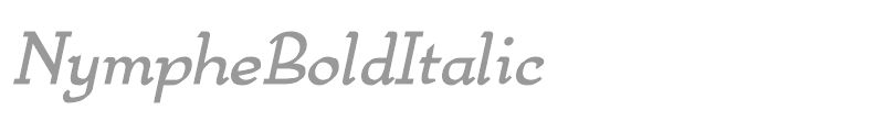 NympheBoldItalic