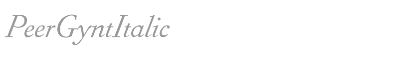 PeerGyntItalic