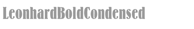 LeonhardBoldCondensed