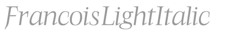 FrancoisLightItalic