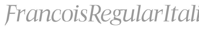FrancoisRegularItalic