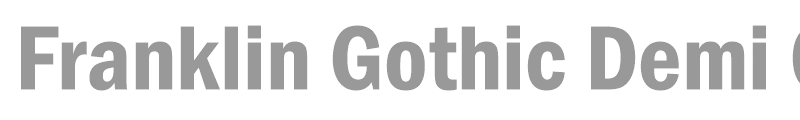 Franklin Gothic Demi Cond