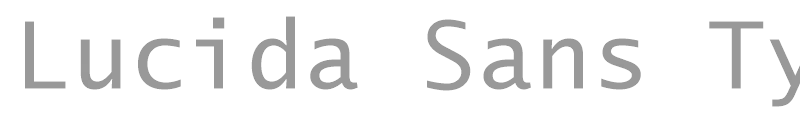 Lucida Sans Typewriter