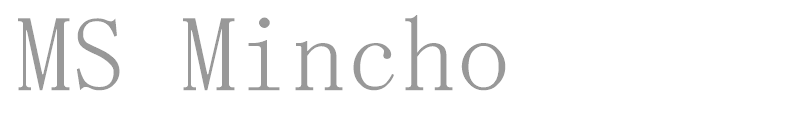 MS Mincho