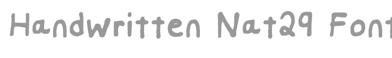 Handwritten Nat29 Font
