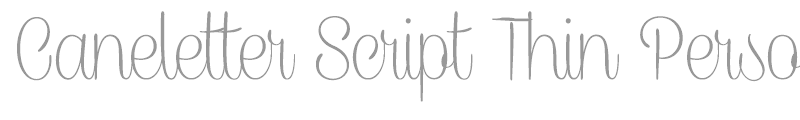 Caneletter Script Personal Use