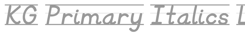 KG Primary Italics Lined