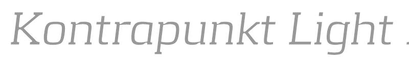 Kontrapunkt Light Italic