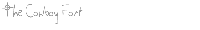 The Cowboy Font