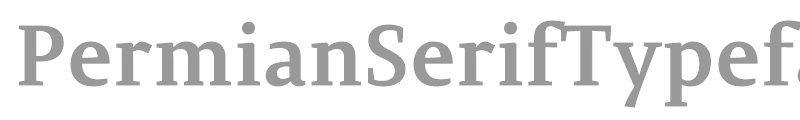 PermianSerifTypeface