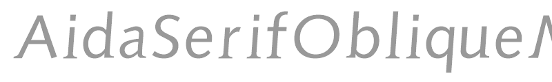 AidaSerifObliqueMedium