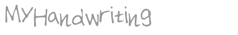 MyHandwriting