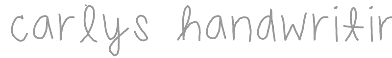 carlys handwriting