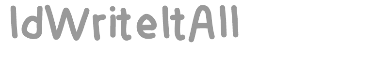 IdWriteItAll