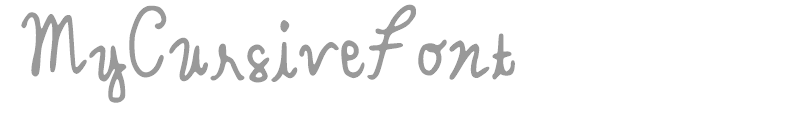 MyCursiveFont