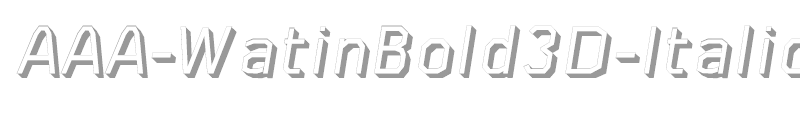 AAA-WatinBold3D-Italic