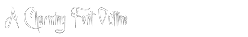 A Charming Font Outline