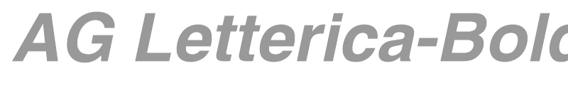 AG Letterica-Bold Oblique
