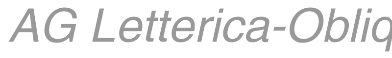 AG Letterica-Oblique