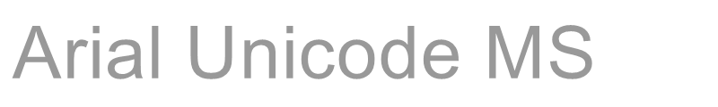 Arial Unicode MS